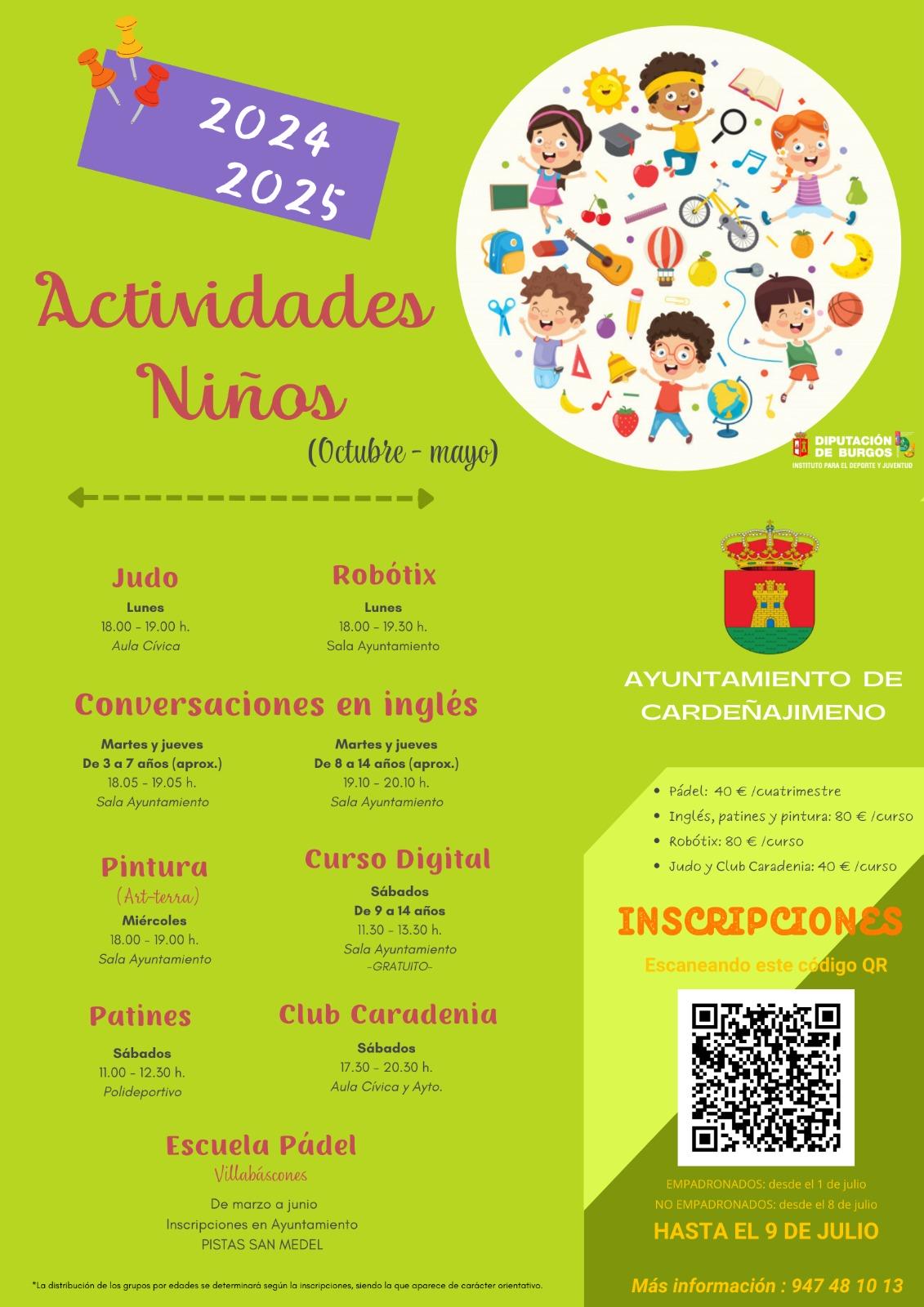 Actividades infantiles.